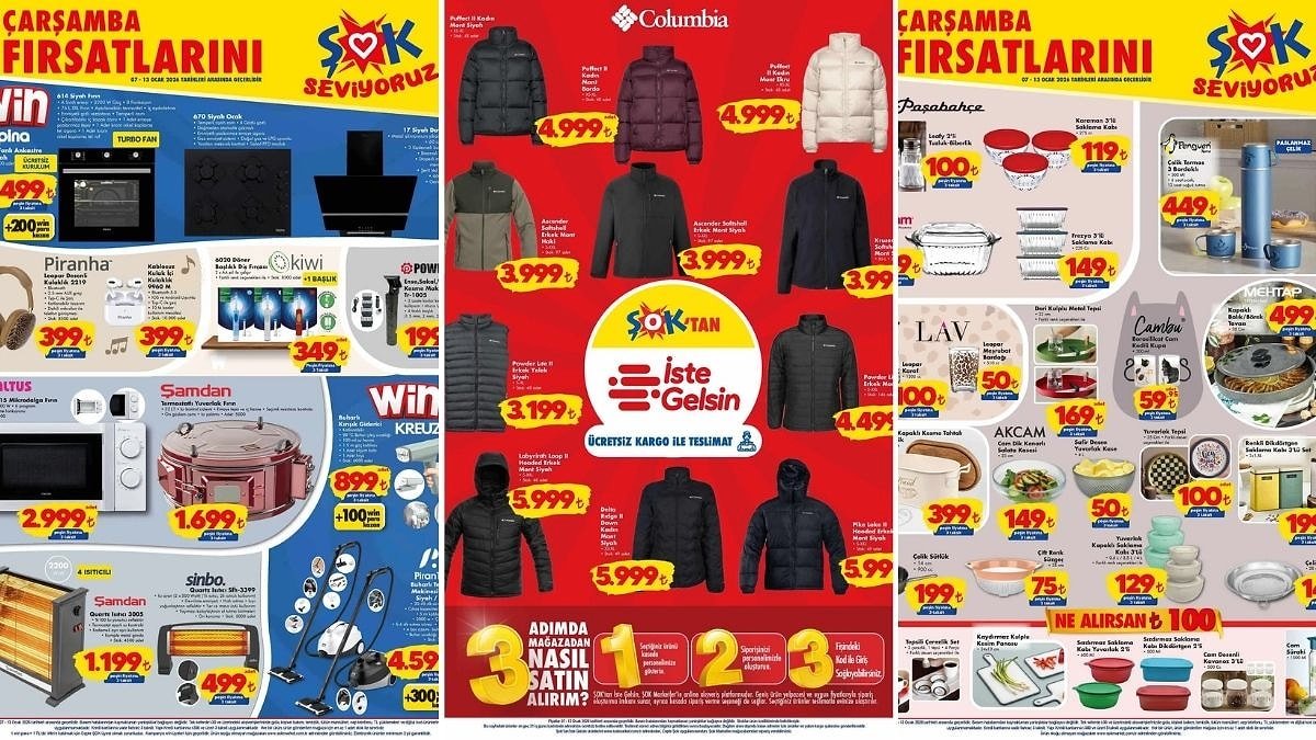 ŞOK'ta Columbia Mont Alternatifleri Yer Alıyor! 7 Ocak 2026 ŞOK Ürün Kataloğu