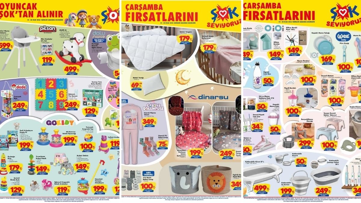ŞOK'ta Anne Ve Bebek Ürünleri Satışa Sunuluyor! 14 Ocak 2026