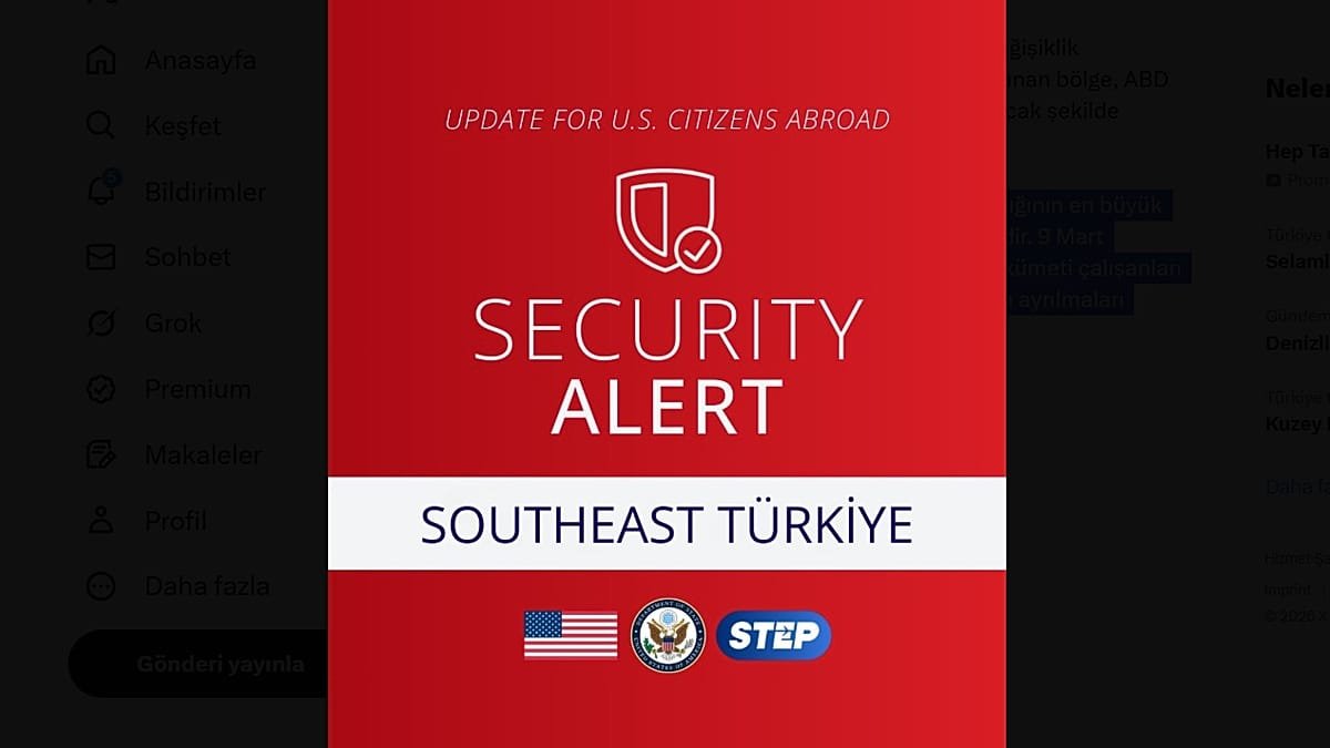 Amerika'dan 'Türkiye'nin Güney Bölgesi' İçin Seyahat İkazı
