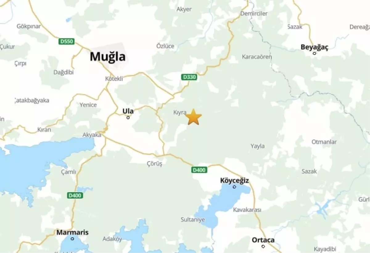 Muğla'da 4.1 Şiddetinde Deprem Meydana Geldi