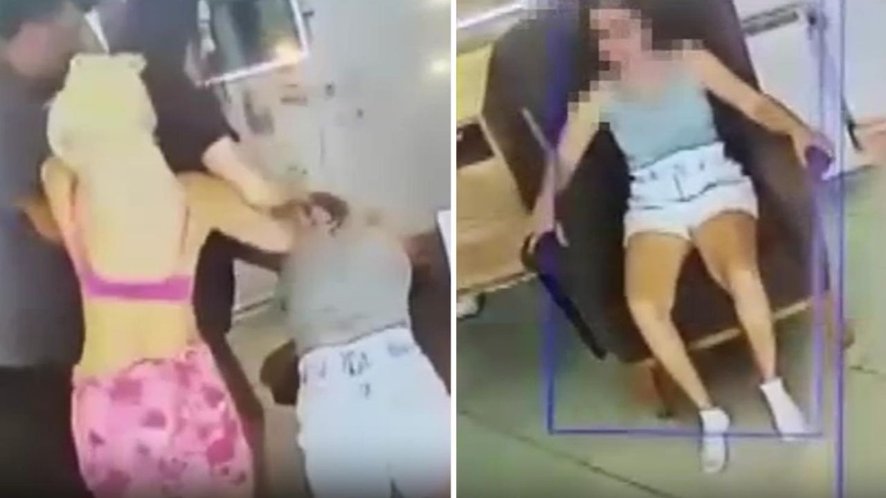 Adana’da İş Yerinde Kadınların Kavgası Kameraya Böyle Yansıdı