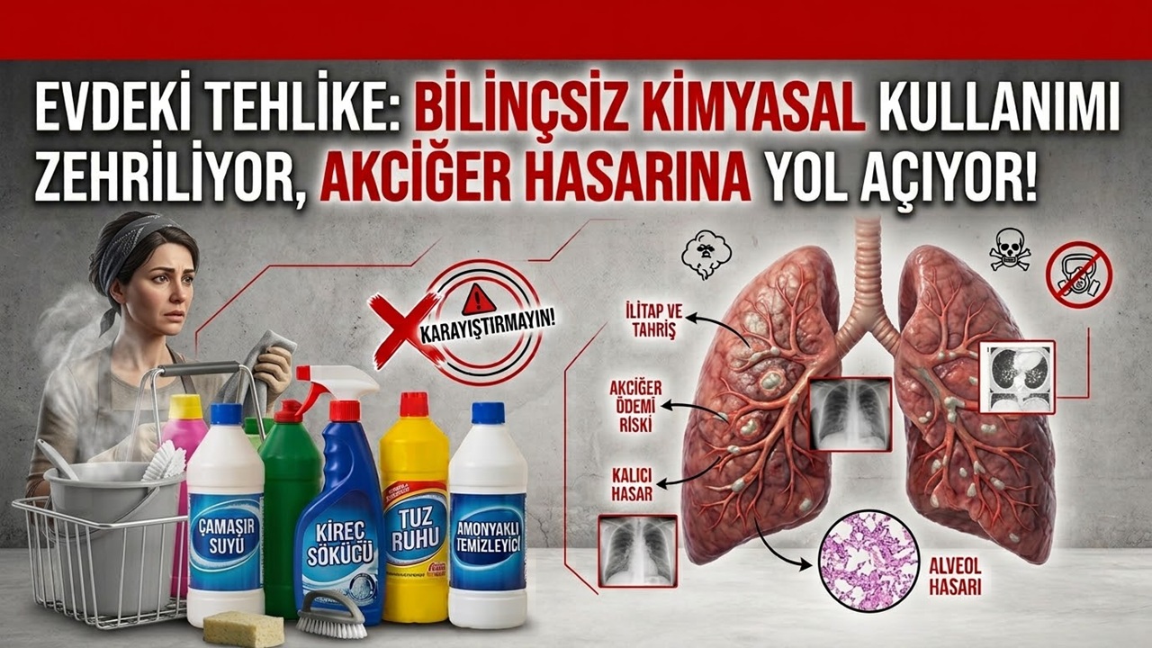 Evlerdeki Gizli Tehlike Temizlik Kimyasalları Sağlığı Tehdit Ediyor