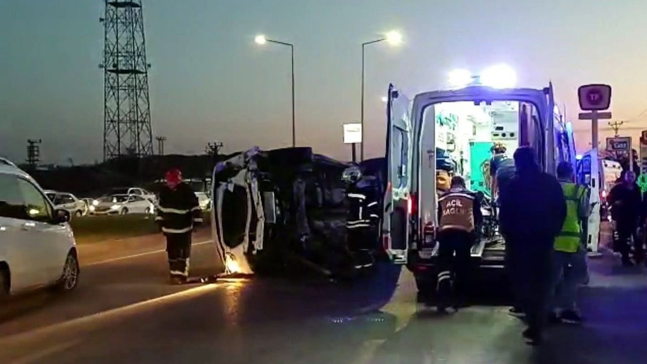Çorum’da Ambulansla Otomobil Çarpıştı: LPG Tankı Yola Savruldu