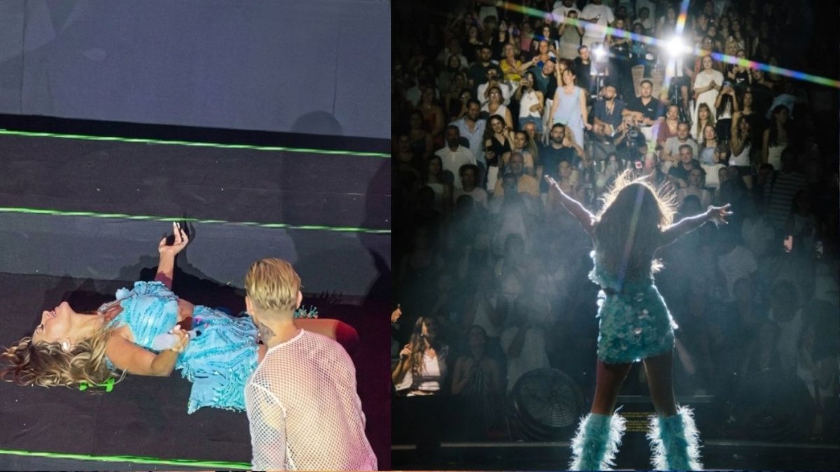 Hadise’nin Altınoluk Konserinde Yerde Dans Ettiği Anlar Gündem Oldu