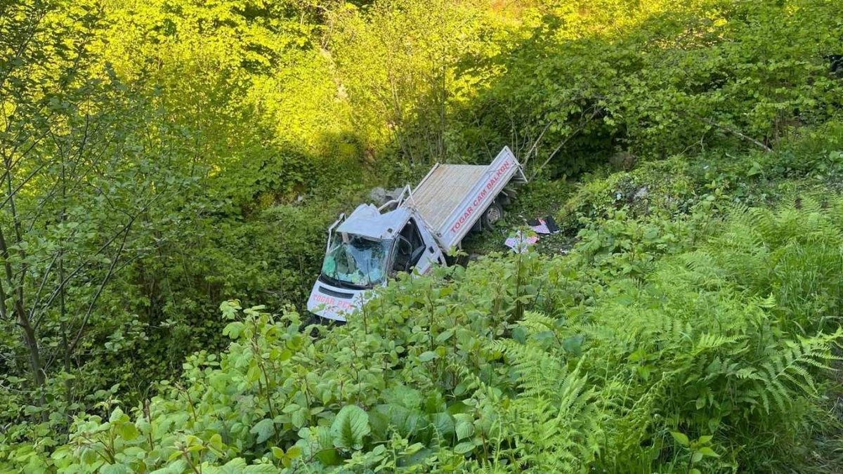 Samsun’da Kereste Yüklü Kamyonet Dereye Yuvarlandı: 1 Ölü, 2 Yaralı