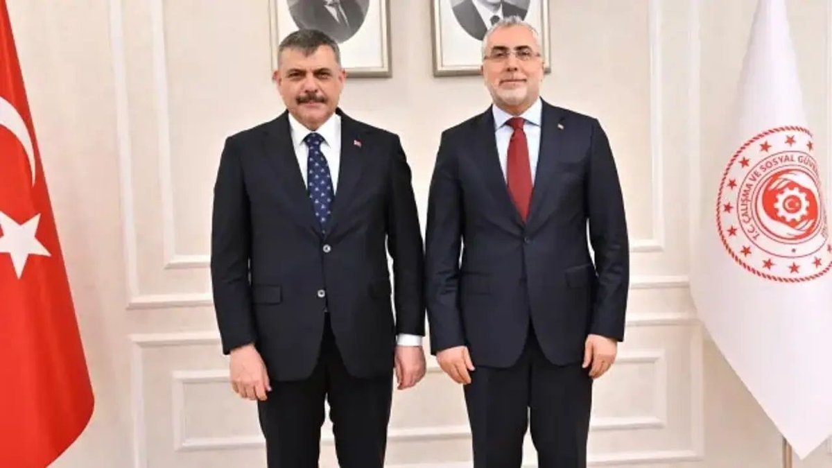 Bakan Çiftçi, Bakan Işıkhan’ı Ziyaret Etti: Çalışma Hayatı ve Refah Konuları Görüşüldü