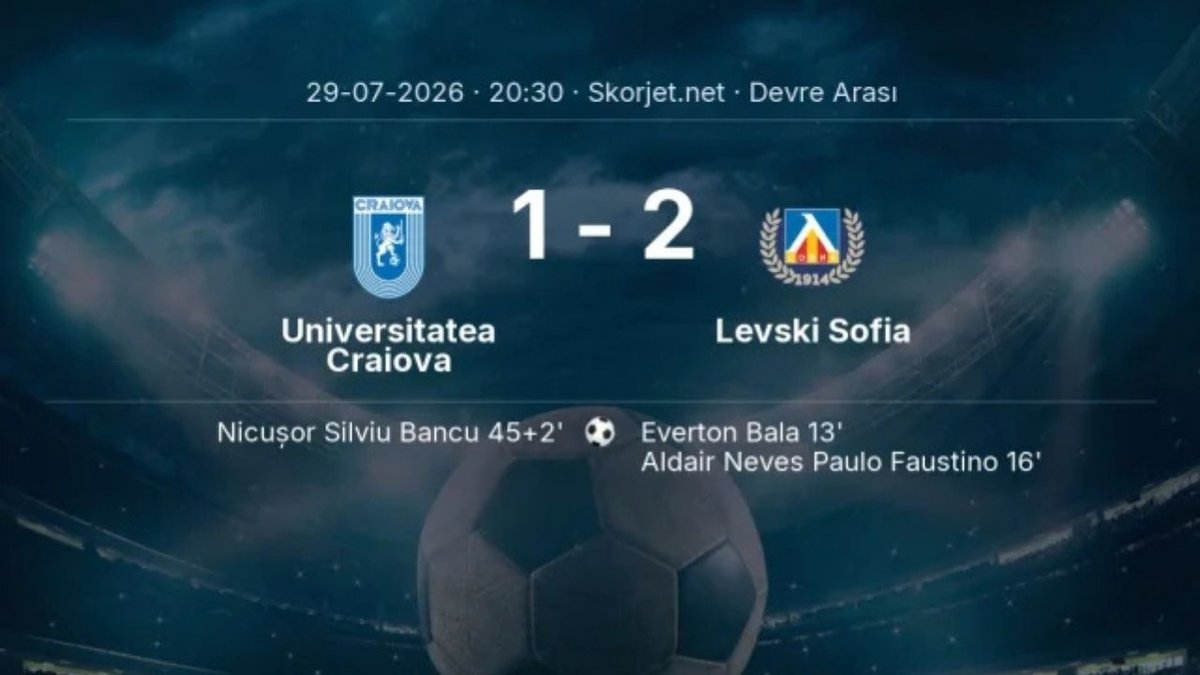 Levski Sofia Deplasmanda Öne Geçti Craiova Karşısında Goller Peş Peşe Geldi