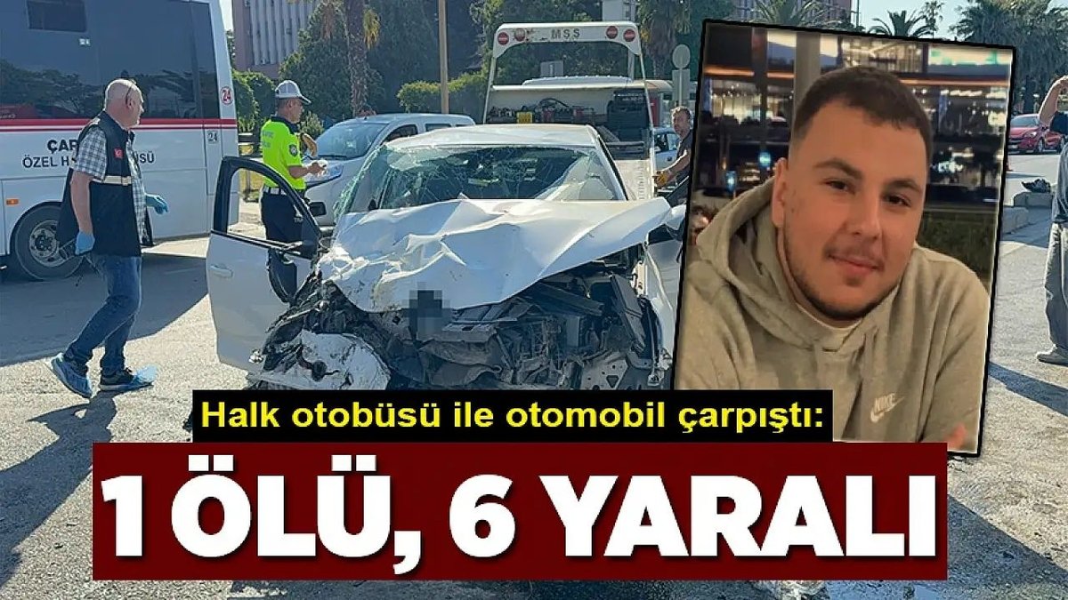 Halk Otobüsü İle Otomobil Çarpıştı: 1 Ölü, 6 Yaralı