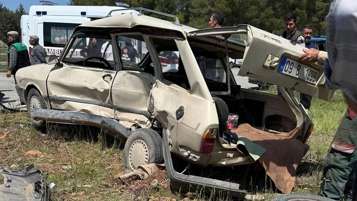 Aydın Plakalı Otomobil Kazaya Karıştı: Denizli Yolunda Feci Kaza, 1 Ölü, 1 Yaralı