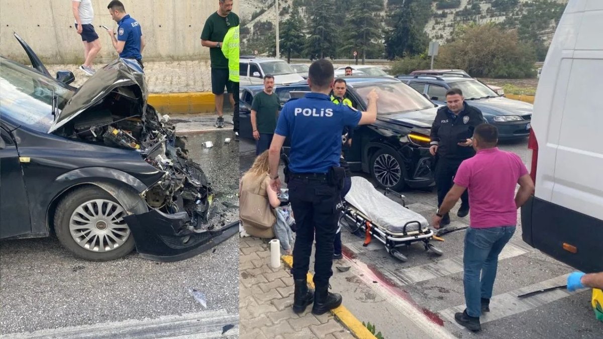 Burdur-Antalya Karayolu’nda Feci Zincirleme Kaza! 5 Araç Birbirine Girdi, Yaralılar Var