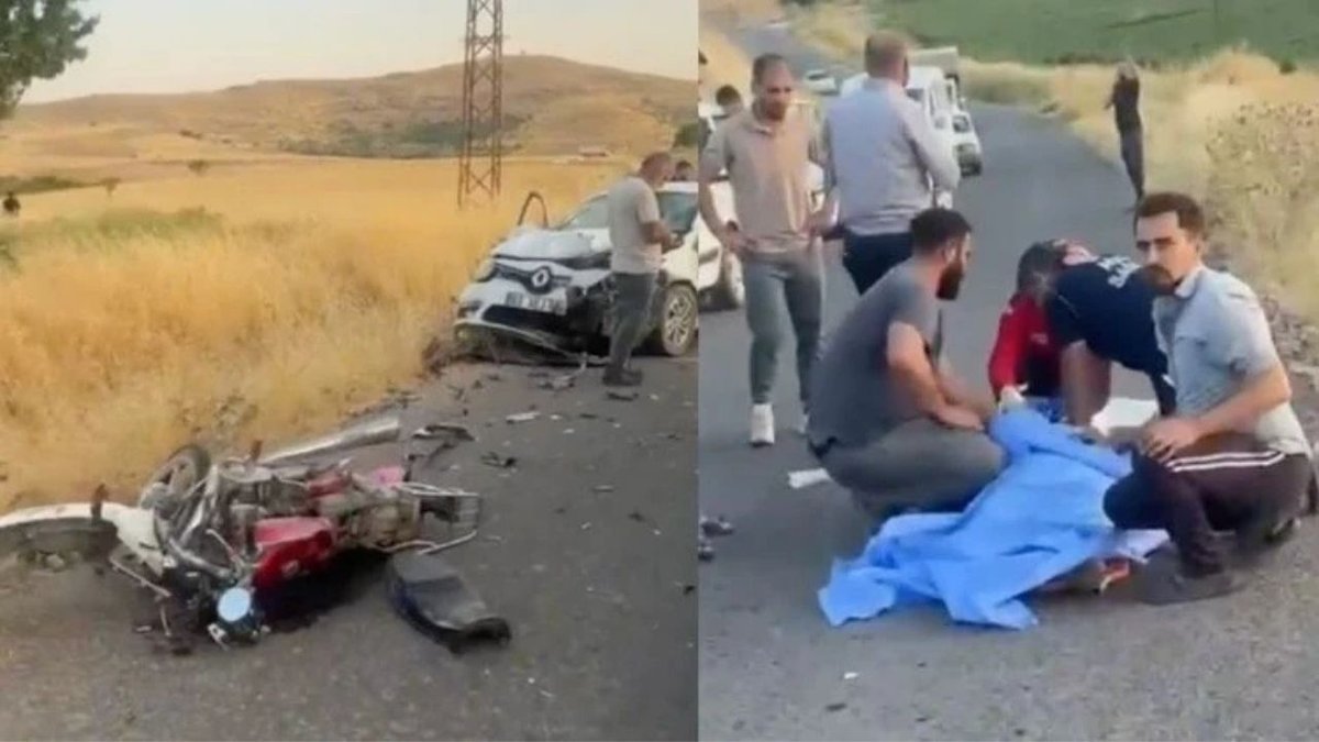 Mardin’de Otomobille Çarpışan Motosikletteki 2 Kişi Hayatını Kaybetti